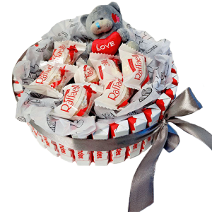 Композиция из конфет (серый)